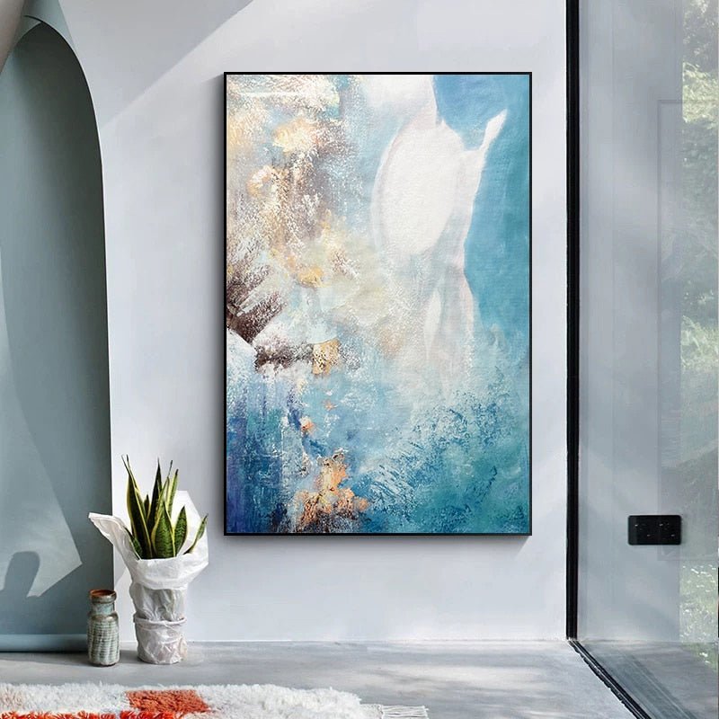 Abstract 'Earthly Aura' Hand-Painted on Canvas - Ideal Place Market