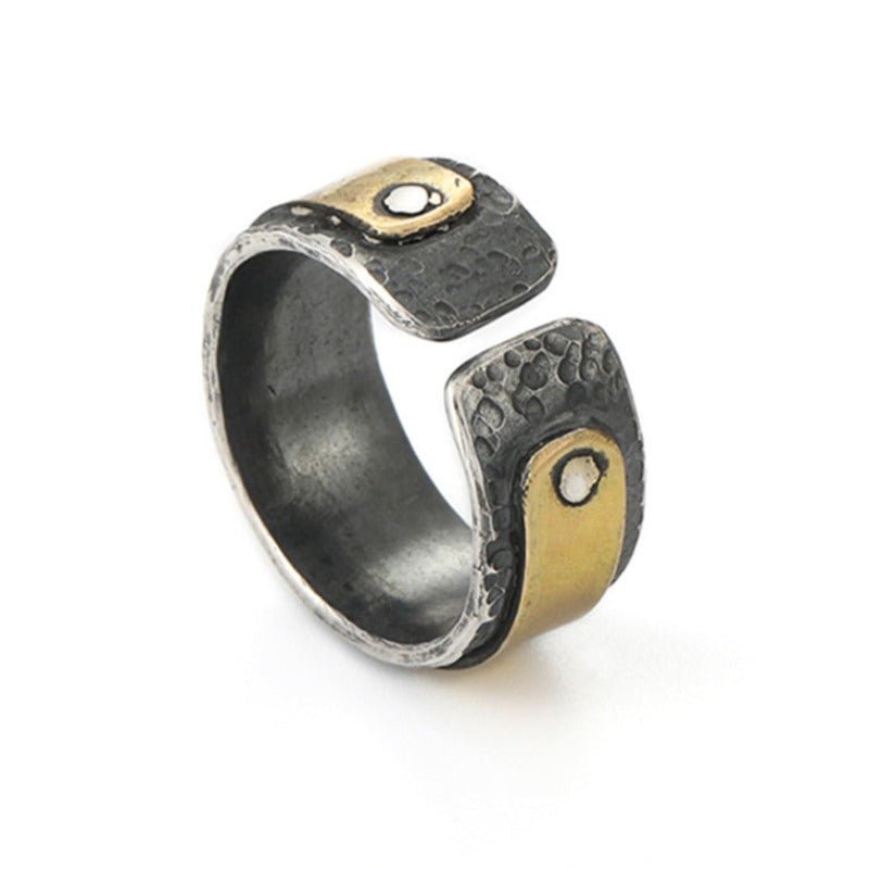 Artisan Hammered S999 Sterling Silver Ring for Men - Ideal Place Market