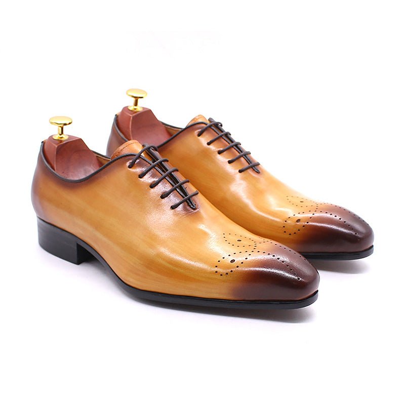 Artisan Hand-Dyed Cowhide Lace-Ups with Sheepskin Lining - Ideal Place Market