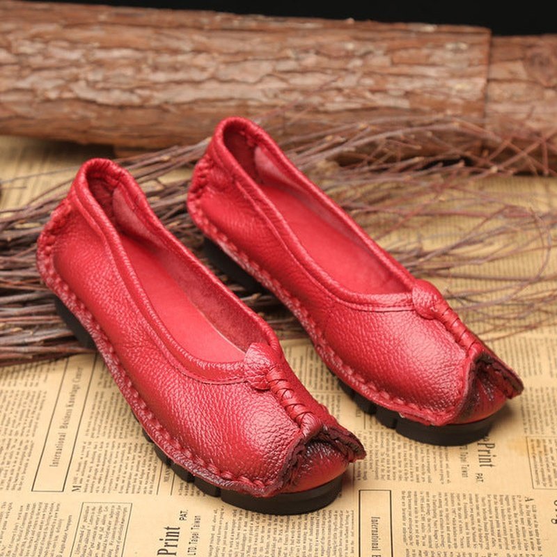 Artisan-Made Soft Tanned Twisted Leather Comfort Loafers - Ideal Place Market