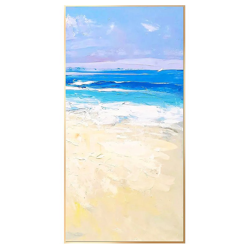 Textured Beach Front Knife Painting on Canvas - Ideal Place Market