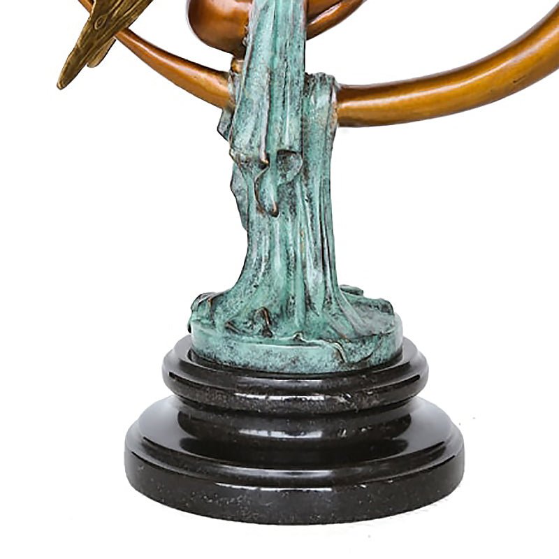 Beautiful Bronze 'Moon Fairy' Sculpture with Marble Base - Ideal Place Market
