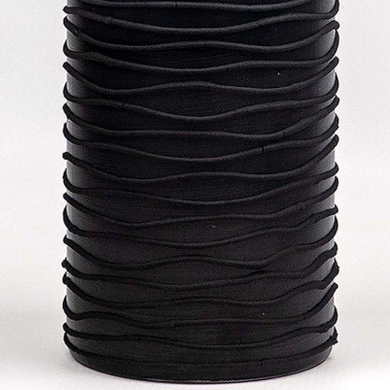 Black Caged Hand-Crafted Glass 12 Inch Vase for Flowers - Ideal Place Market