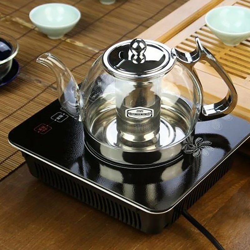 Borosilicate Glass & Stainless Steel Induction Teapot with Infuser - Ideal Place Market