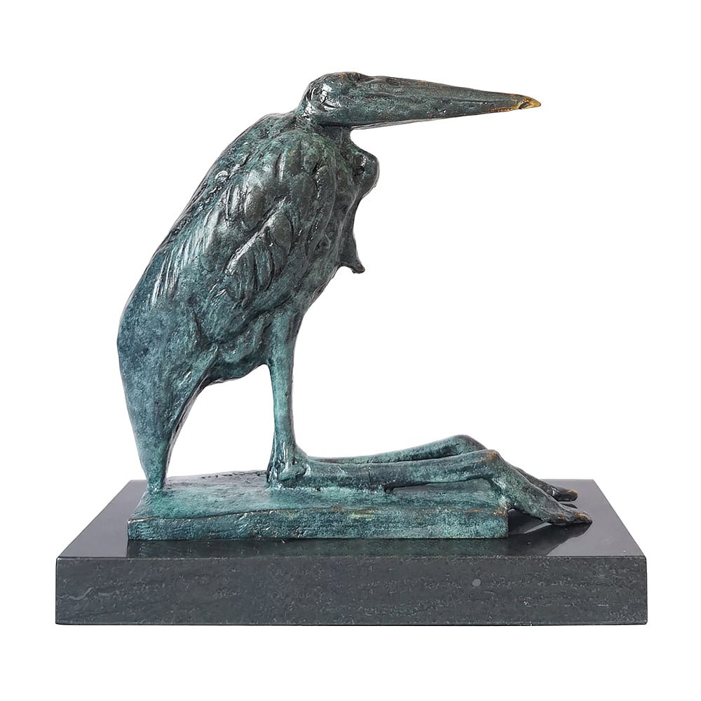 Bronze Coastal Bird Sculpture with Marble Base - Ideal Place Market