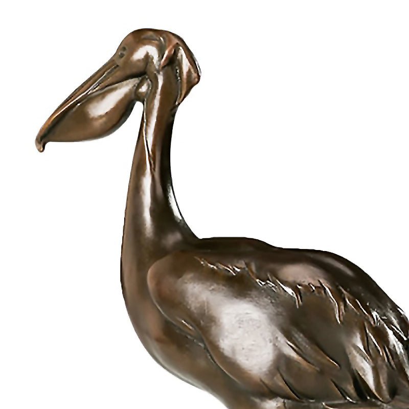 Bronze 'Coastal Pelican' Sculpture on Marble Base - Ideal Place Market