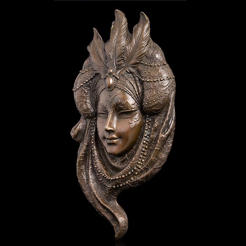 Bronze Feathered Gipsy Hanging Wall Sculpture - Ideal Place Market