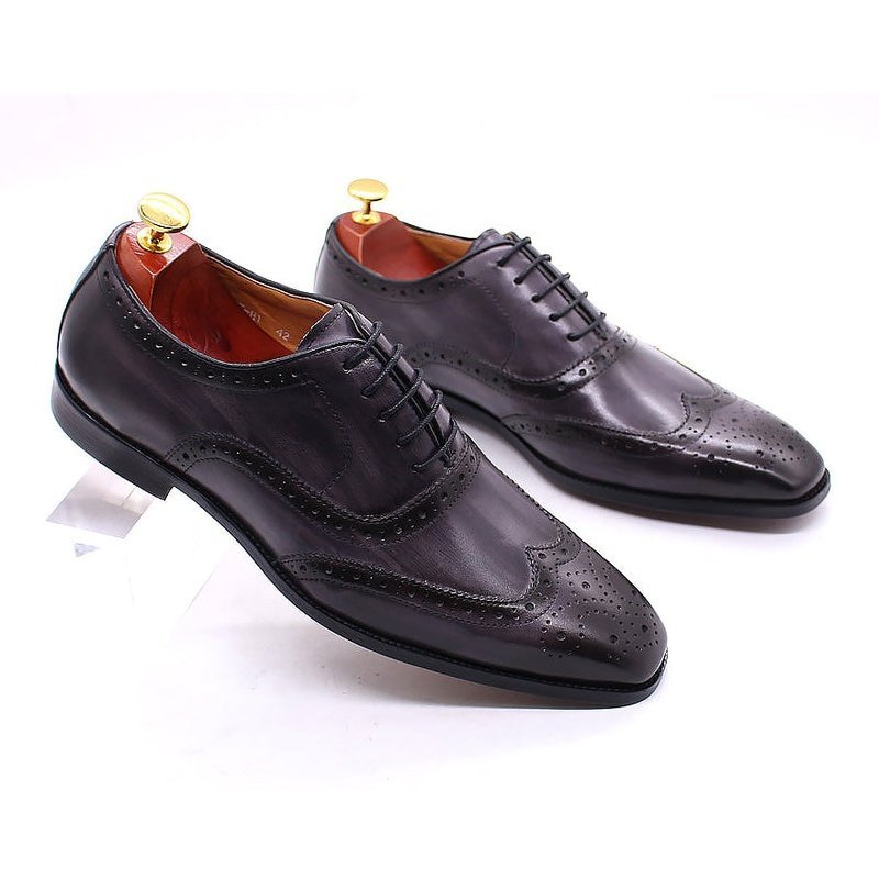 Classic Wingtip Oxford Shoes for Men - 4 Rich Colors - Ideal Place Market