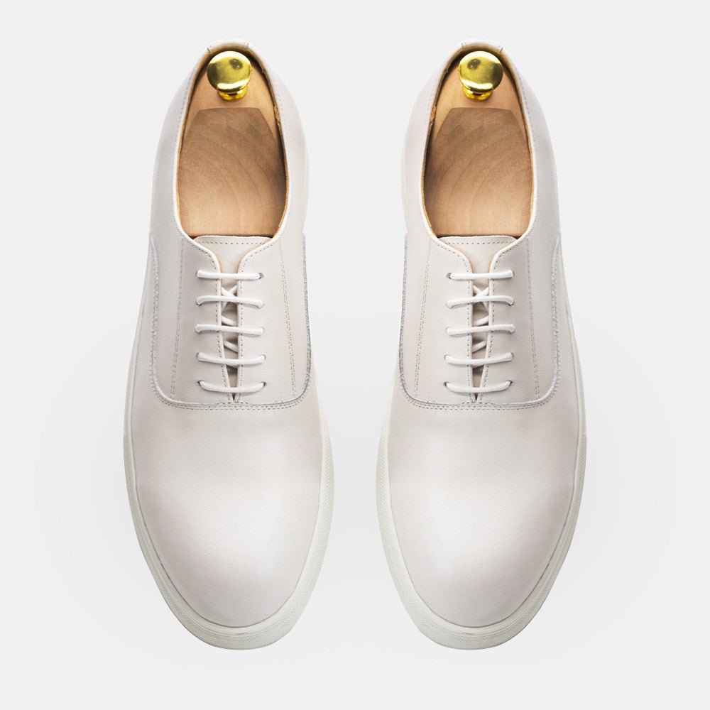 Comfortable Cowhide Lace-up Derby Sneaker - Ideal Place Market