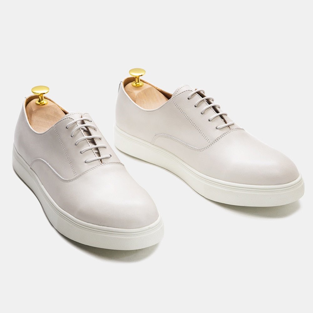 Comfortable Cowhide Lace-up Derby Sneaker - Ideal Place Market