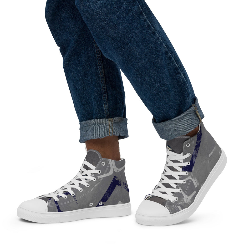 Dallas Men’s Lace-Up Canvas High-Top Sneakers - Ideal Place Market