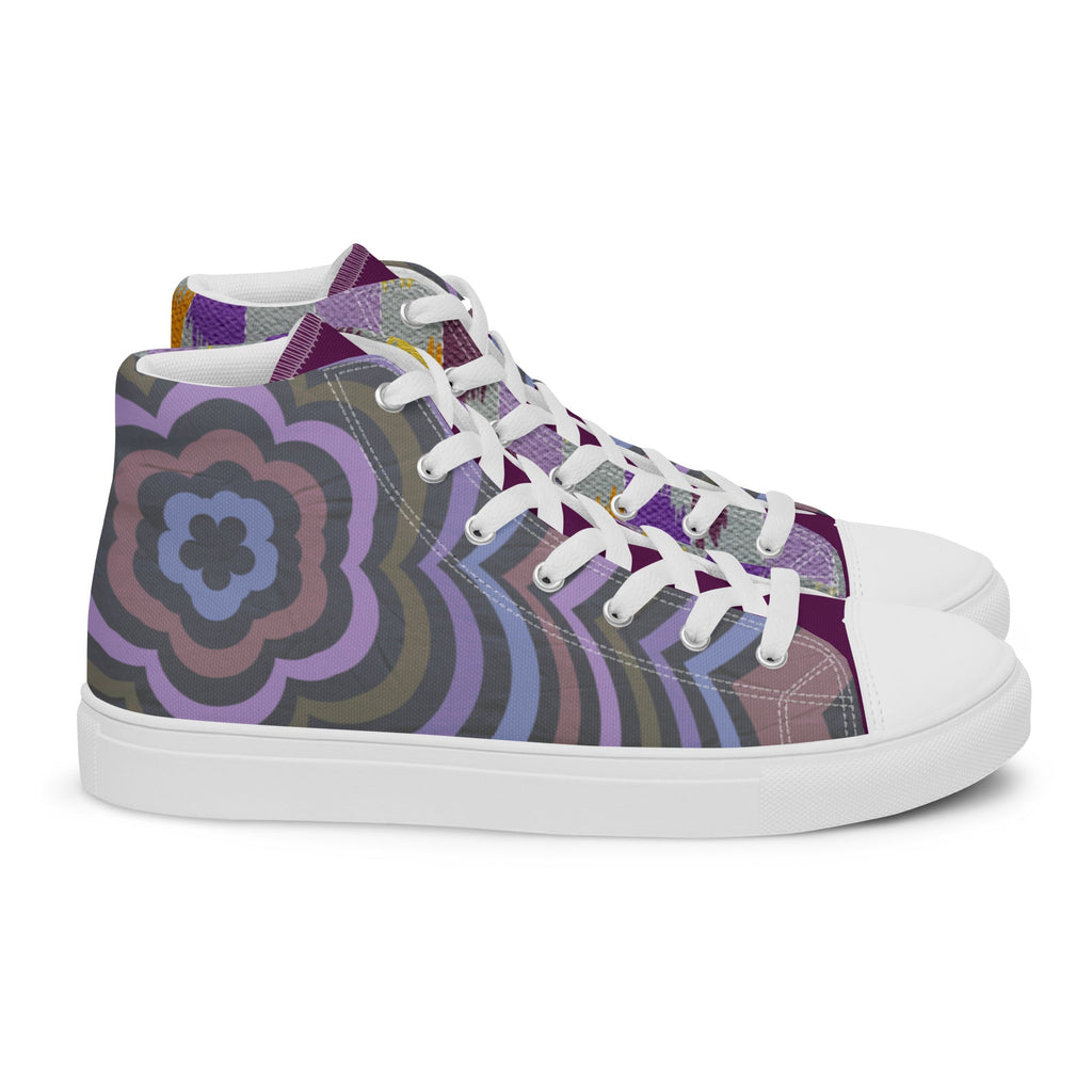 Dapper Women’s Lace-Up Canvas High-Top Sneakers - Ideal Place Market