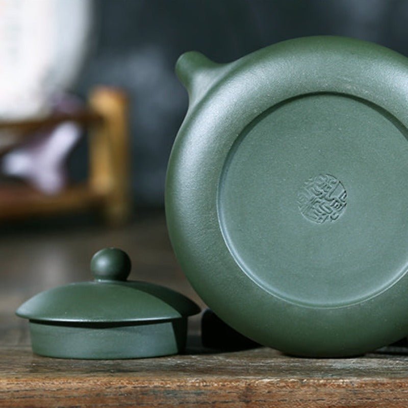 Dark Green Handmade & Painted Yixing Teapot 210ml - 3 Designs - Ideal Place Market