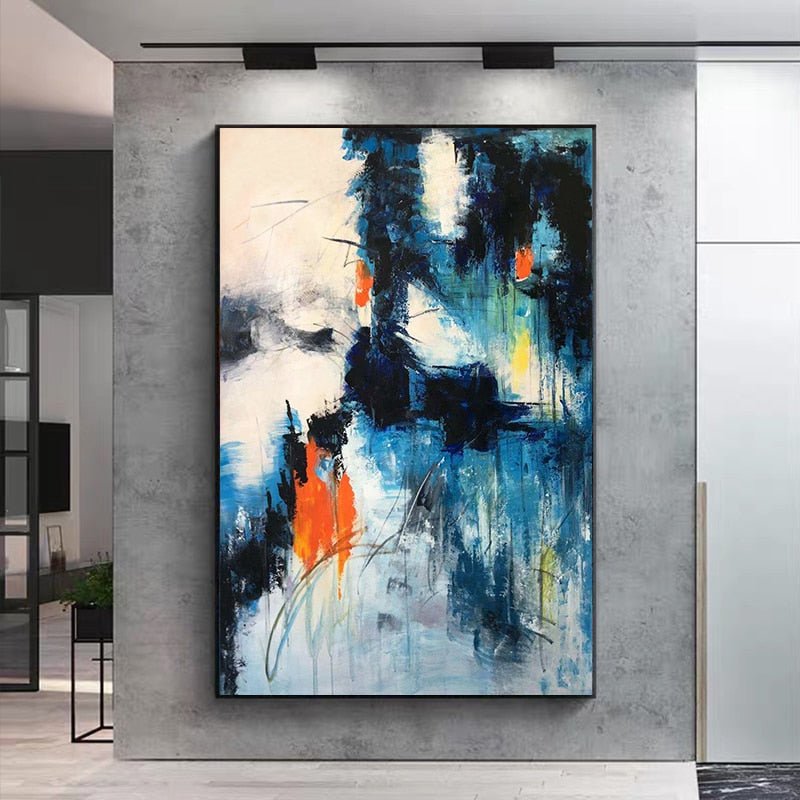 Deep Contrasted Abstract Painting on Canvas - Ideal Place Market