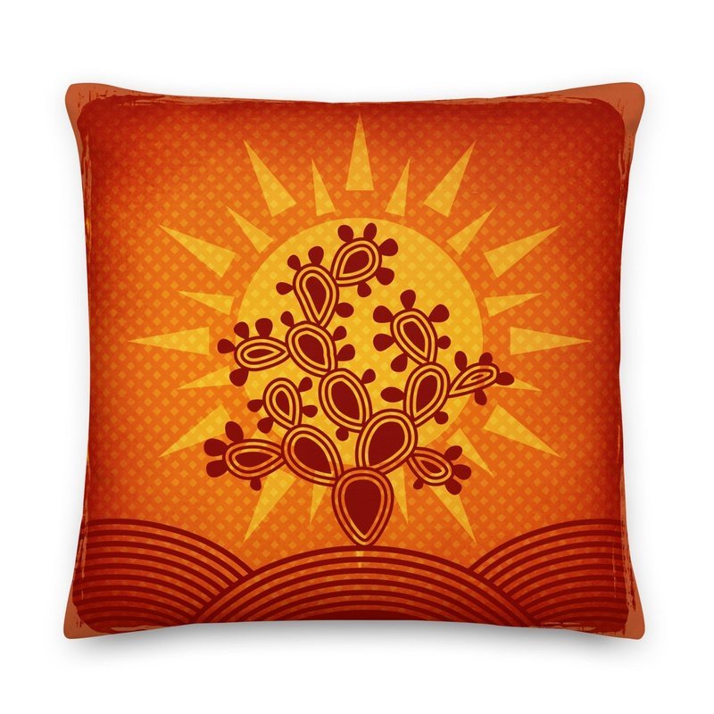 Desert Sunscape Premium Stuffed Reversible Throw Pillows - Ideal Place Market