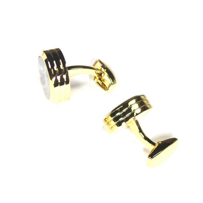Detailed Mechanical Cufflinks in Gold Tone - Ideal Place Market