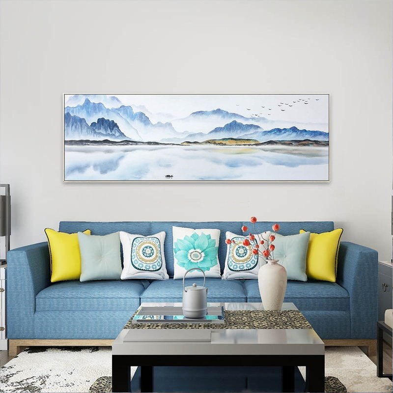 Dreamy Mirrored Landscape Painting on Canvas - Ideal Place Market