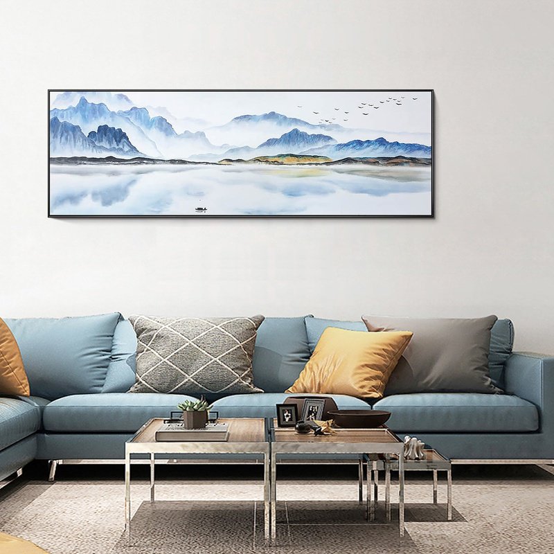 Dreamy Mirrored Landscape Painting on Canvas - Ideal Place Market