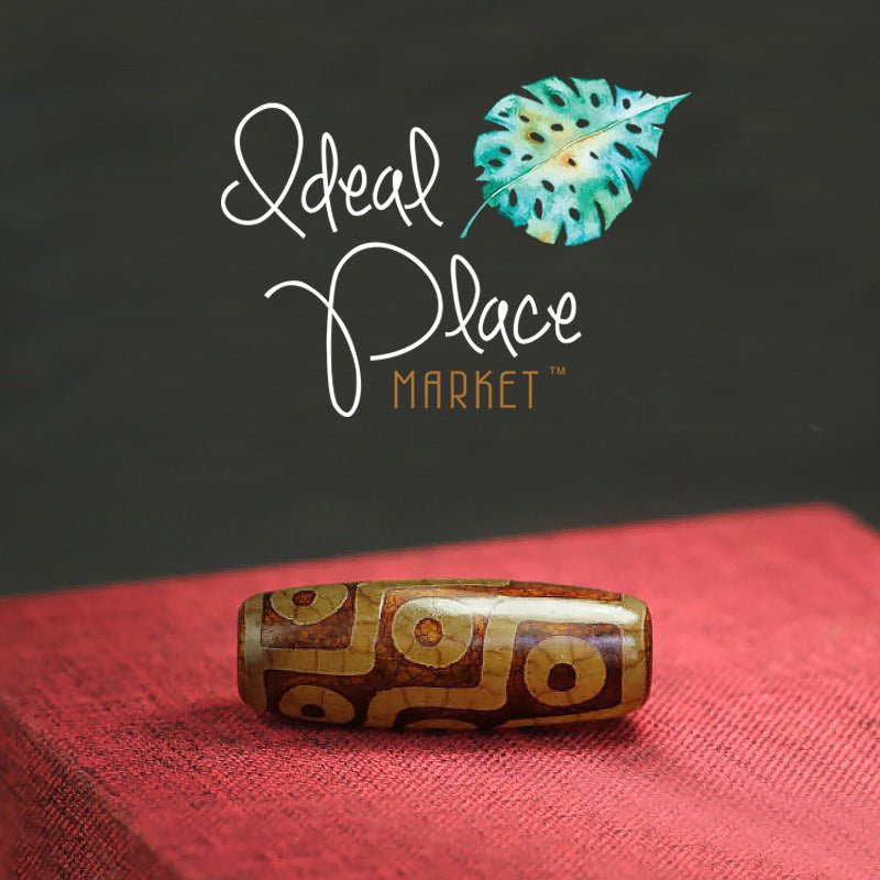 Dzi Beaded Tibetan Three Eye Agate Bracelet - Ideal Place Market