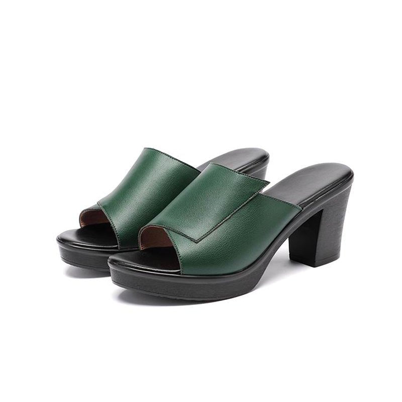 Elegant Minimalist Genuine Leather Non-Slip Sandals - Ideal Place Market