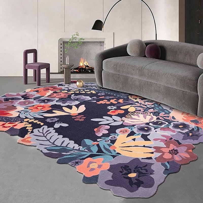 Modern Floral Low Profile Area Rug - 4 Sizes - Ideal Place Market