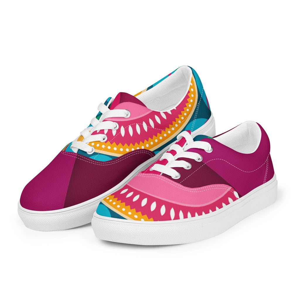 Fiesta Women’s Canvas Lace-Up Sneakers - Ideal Place Market
