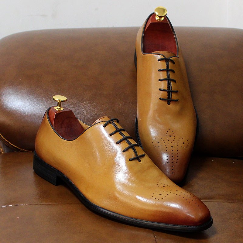 Genuine Handmade Leather Oxford Shoes for Men - 3 Colors - Ideal Place Market