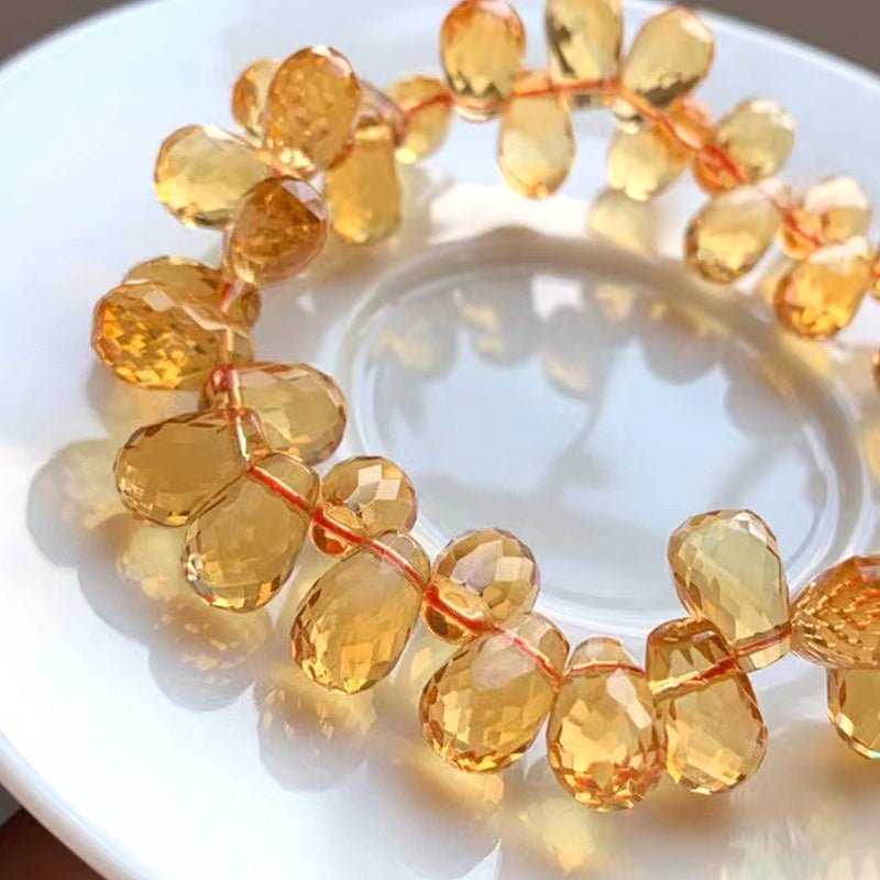 Glimmery Golden Citrine Beaded Bracelet for Women - Ideal Place Market