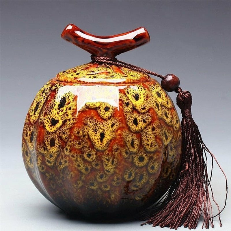 Gorgeous Ceramic Tea/Dried Fruit Jar with Lid - 4 Styles - Ideal Place Market