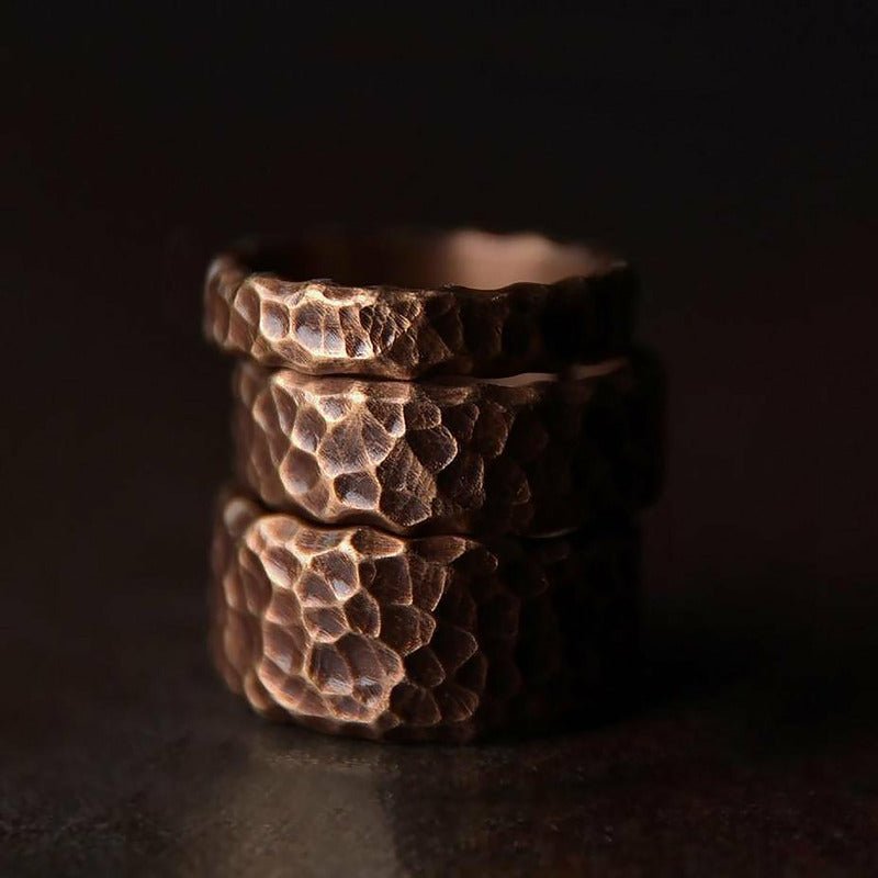Hand Hammered Solid Copper Adjustable Ring - Ideal Place Market