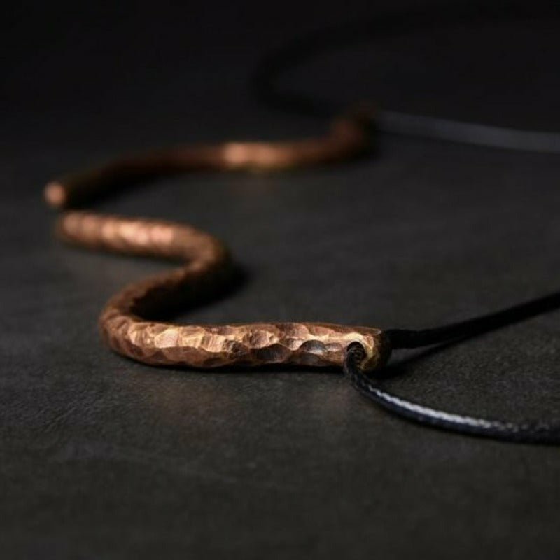 Hand Hammered Solid Copper Pendant Necklace - Ideal Place Market