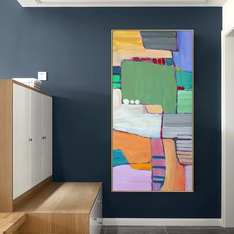 Hand-Painted Abstract Expressionism Canvas Painting - Ideal Place Market