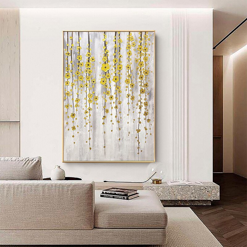 Hand-Painted 'Hanging Gardens" Knife Painting on Canvas - Ideal Place Market