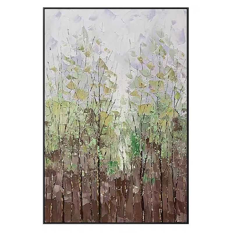 Hand-Painted Minimalist Wooded Acres on Canvas - 70x100cm //