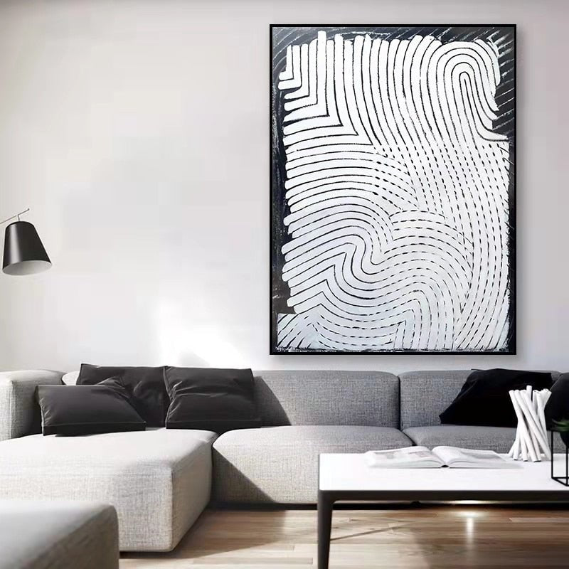Hand-Painted Minimally Modern Textured Painting - Ideal Place Market
