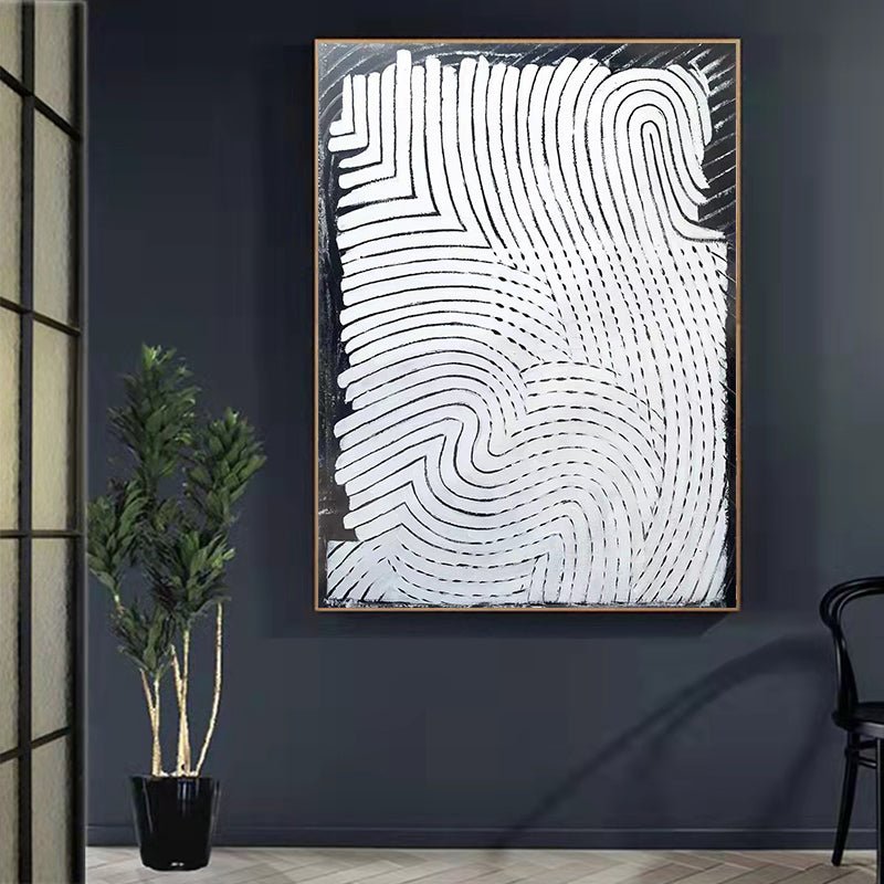 Hand-Painted Minimally Modern Textured Painting - Ideal Place Market