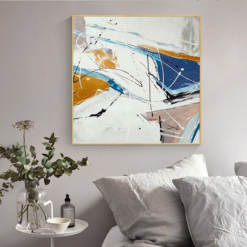Hand-Painted Modern Abstract Painting on Canvas - Ideal Place Market