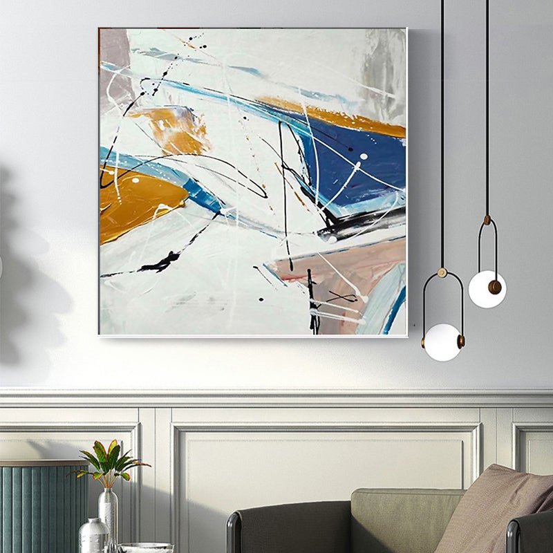 Hand-Painted Modern Abstract Painting on Canvas - Ideal Place Market