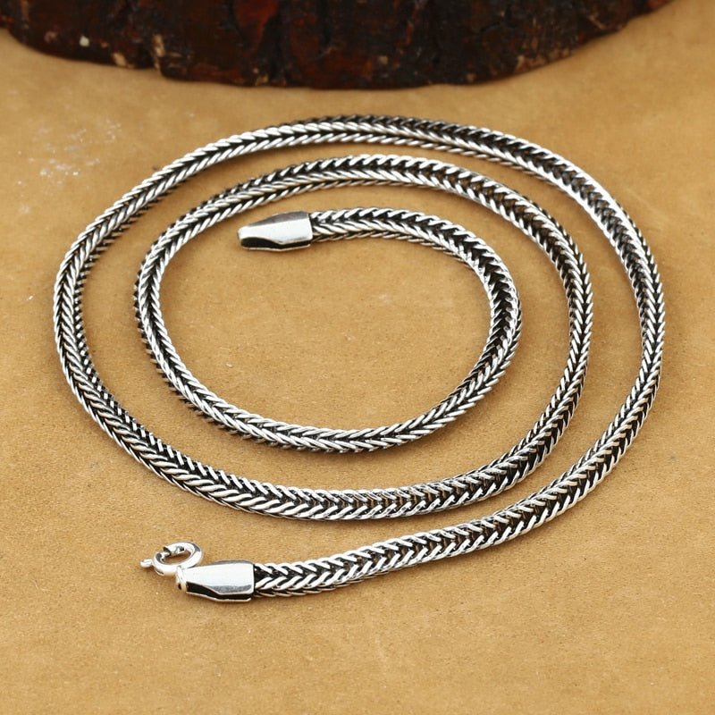 Handcrafted S925 Silver Snake Chain Necklace - Ideal Place Market