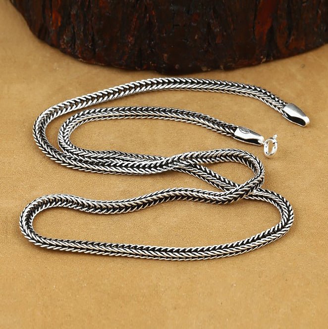 Handcrafted S925 Silver Snake Chain Necklace - Ideal Place Market
