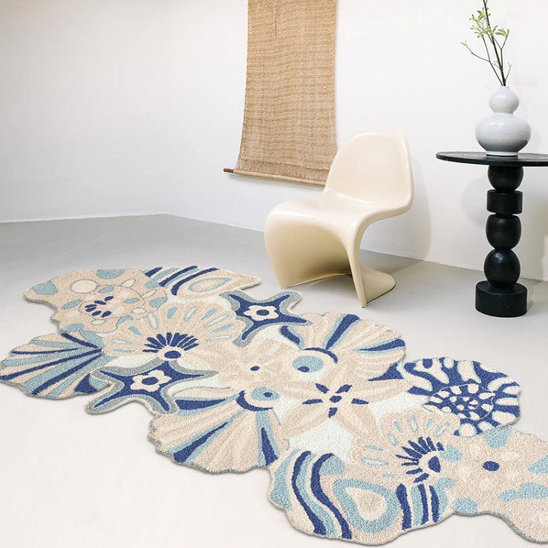 Handmade Sea Inspired 3D Wool Area Rug - Ideal Place Market
