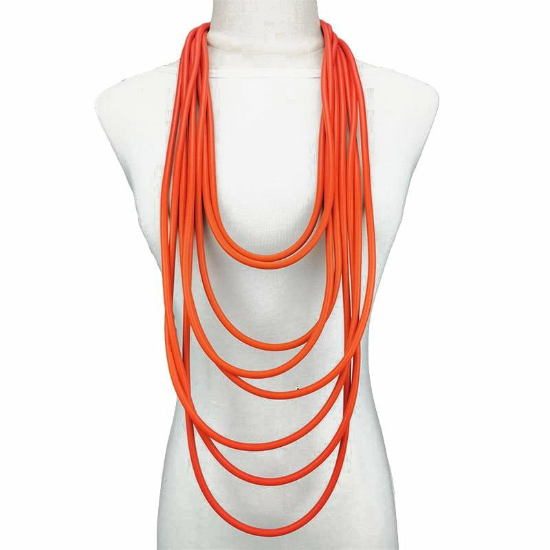 Handmade Stacked Loop Women's Necklace in 4 Colors - Ideal Place Market