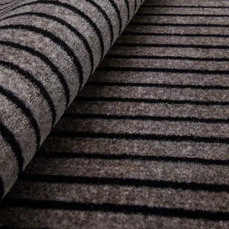 Heather Gray & Black Striped Low Profile Rug - Ideal Place Market
