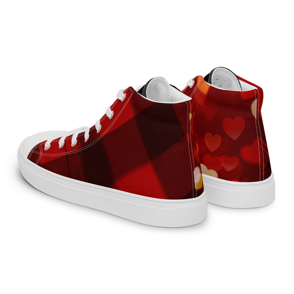 Love Stricken Women’s Lace-Up Canvas High-Top Sneakers - Ideal Place Market
