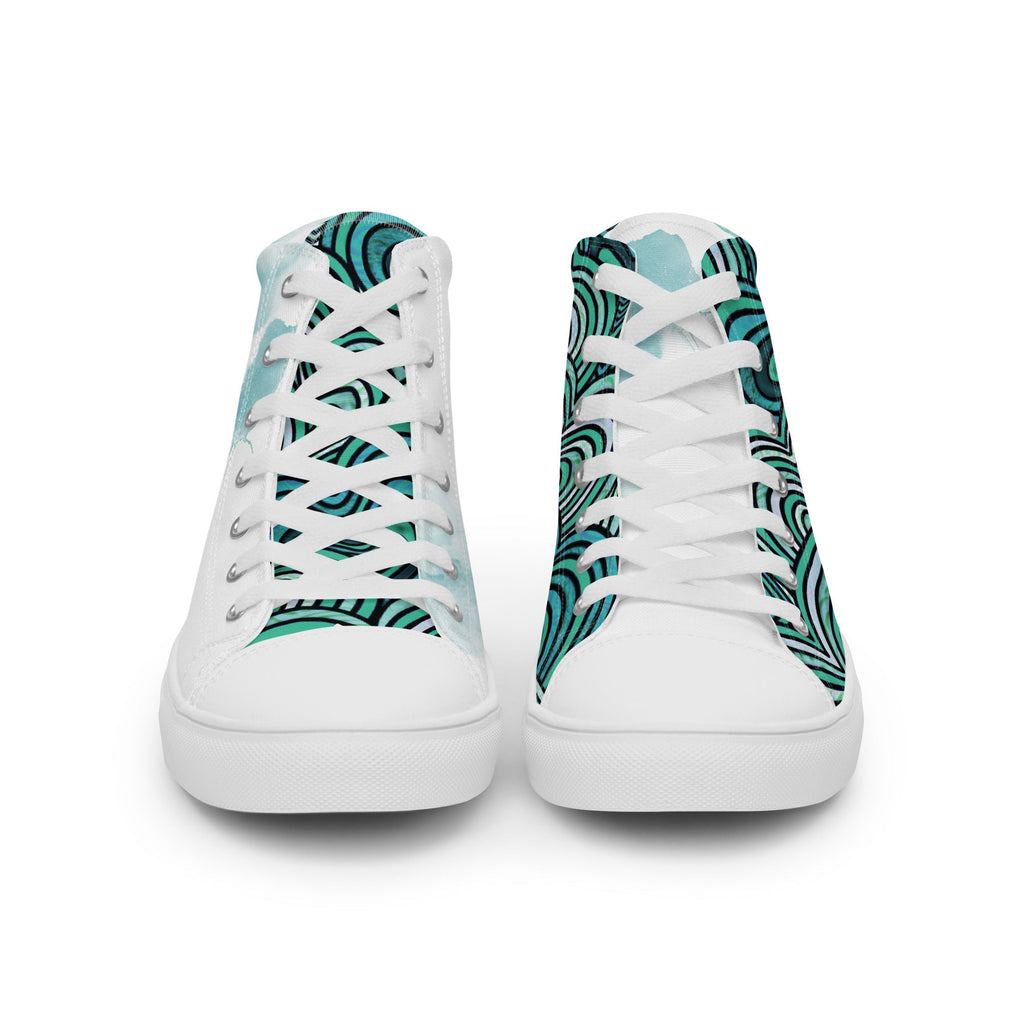 Loving Women’s Lace-Up Canvas High-Top Sneakers - Ideal Place Market
