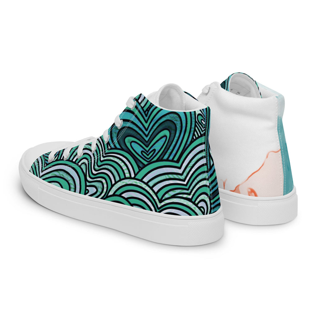 Loving Women’s Lace-Up Canvas High-Top Sneakers - Ideal Place Market