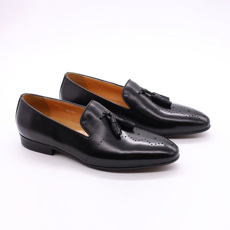 Men's Hand Painted Cowhide Tassel Loafers - Ideal Place Market