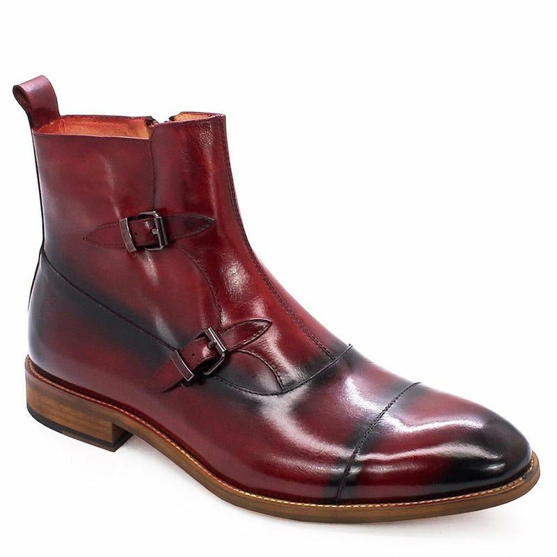 Men's Luxury Tanned Leather Ankle Height Boots - Ideal Place Market