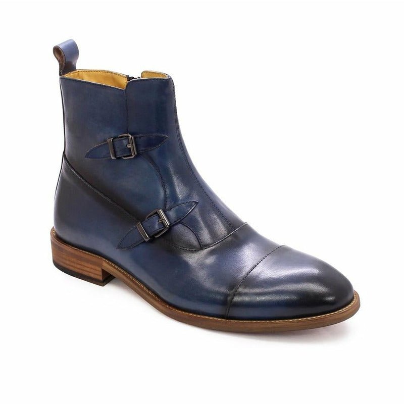 Men's Luxury Tanned Leather Ankle Height Boots - Ideal Place Market