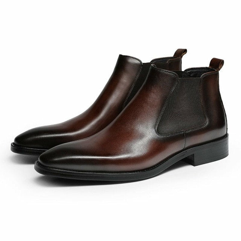 Men's Wing Tipped or Smooth Tanned Full Grain Leather Boots - Ideal Place Market